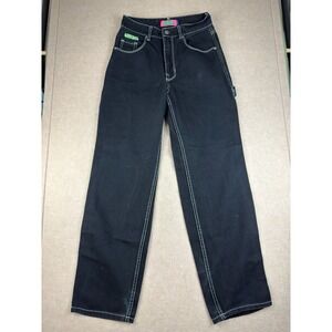 Y2K Empyre Jeans Men's 2 Black Tori Contrast Stitch Carpenter Skater Mid Rise